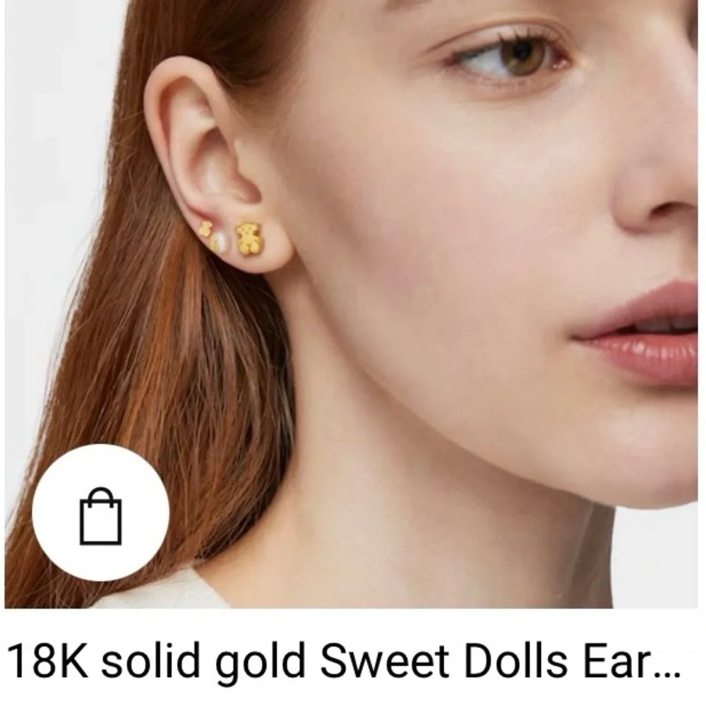 18K Gold Sweet Dolls Earrings - Picture 6 of 13